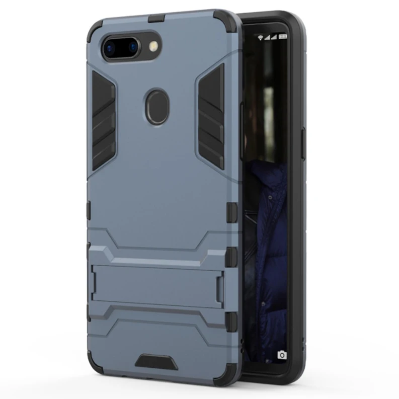 

Creative TPU business mobile phone shell with bracket anti-fall sleeve FOR:OPPO F9 F11 A9 R9S R11S R15 R17 plus pro phone case