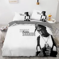 2Pac Bedding Set Single Twin Full Queen King Size Tupac Amaru Shakur Bed Set Aldult Kid Bedroom Duvetcover Sets 3D Print 043 1