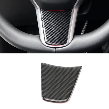 

Under The Steering Wheel Label Decoration Stickers for Tesla Model 3 2017 2018 2019 Real Carbon Fiber Car Interior Accessories