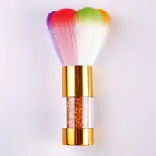 Маникюрная щетка для очистки пыли искусственная металлическая кисть лепесток тип экологически чистая щетка для ногтей суб-Пыль щетка для ногтей Br