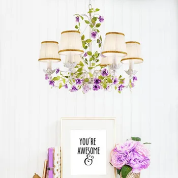 

Luxury Rustic Rural European Garden Leaf Flower Hotel Lobby Bedroom Chandelier Drops Lights Lighting For Sitting Living Room