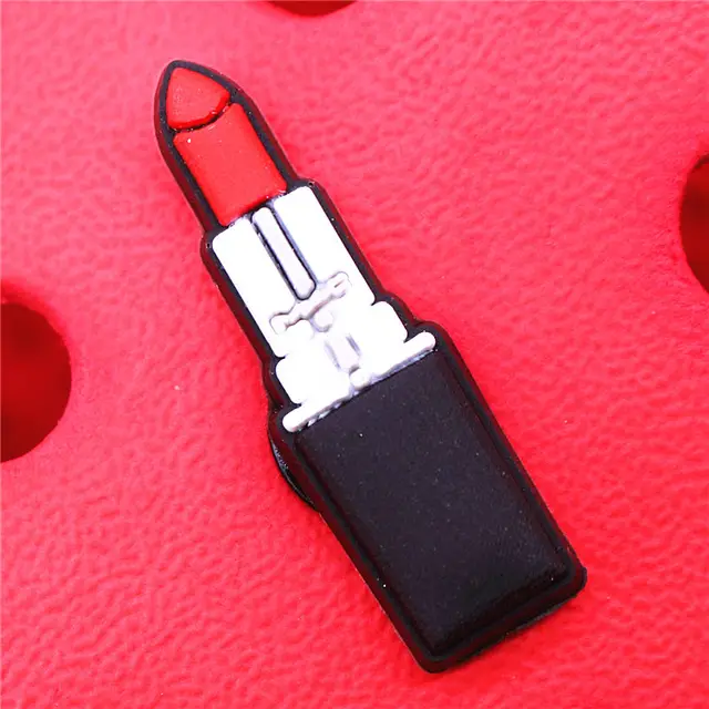 1pcs Bad Bunny Shoe Charms Colorful Windmill Flower Girl Lipstick Slipper Accessories Decoration Fit Croc Jibz Party Kids Gifts U224-5