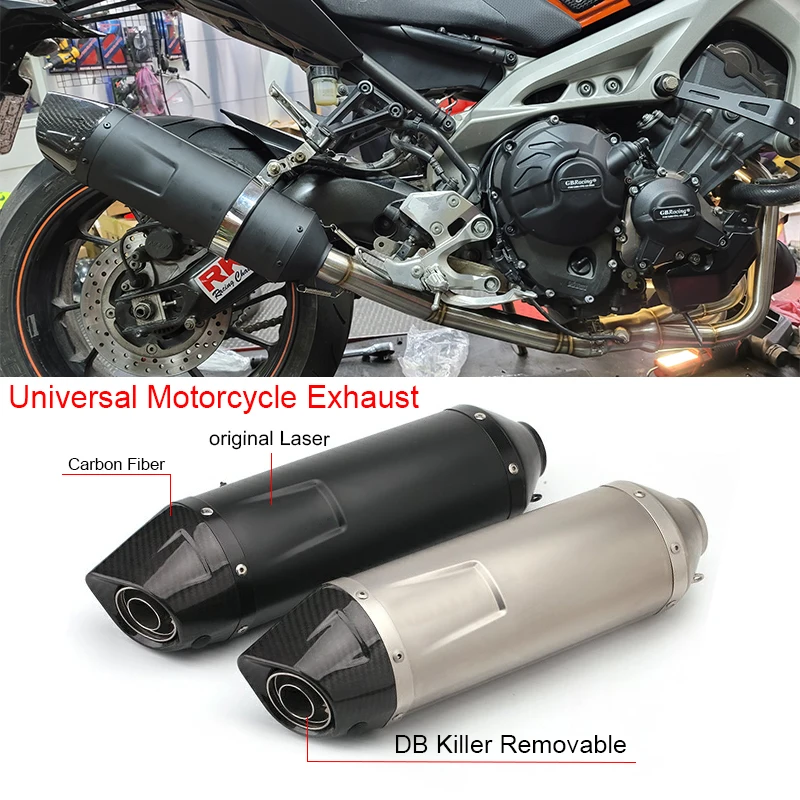 

51mm Universal Motorcycle Exhaust Modify Motocross silencieux moto Carbon Muffler DB Killer For Z900 MT09 S1000RR Z1000 NMAX125