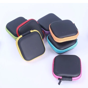 

50PCS / LOT Phone Charger Cable Storage Bag Mini Portable Anti-Pressure Square Earphone Storage Box Finishing Bag