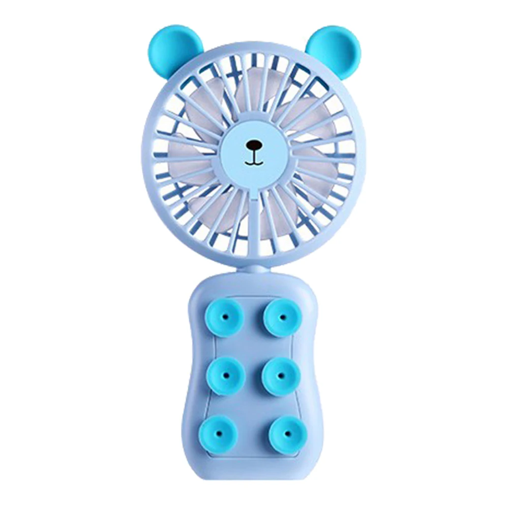 blue style Bear Горячая Распродажа мини USB игровой вентилятор присоска телефон кронштейн для охлаждения с ночным светом usb зарядка Складной вентилятор - Цвет: blue style Bear
