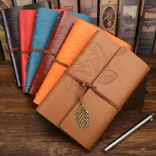 Bloc notes rétro en cuir PU, carnet de notes, Journal de voyage, planificateur, papeterie fournitures scolaires et de bureau