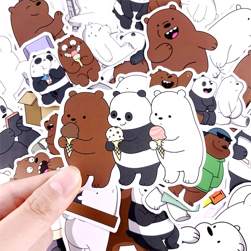 36 шт./компл. наклейки Медвежата Crtoon милая маленькая наклейка с медведем ПВХ