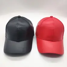 Новинка, зимняя женская повседневная бейсболка из искусственной кожи, Мужская Регулируемая бейсбольная Кепка из искусственной кожи, солнцезащитная Кепка