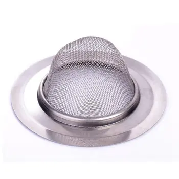 

New-2 pcs New Kitchen Drain Strainer Home Sink Stainless Steel Mesh Strainer
