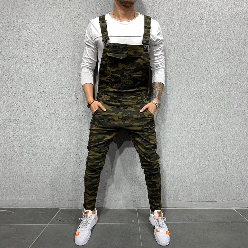 Spring Male Sleeveless Trousers Work Jumpsuit Men Pocket Overalls Pants Man Suspender Five Color Autumn Jumpsuit Casual 2019