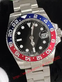 

Sterile Dial Gmt Watches Mens' 2813 Movement Sapphire Glass Ceramic Bezel Luminous Automatic Mechanical Watch Men