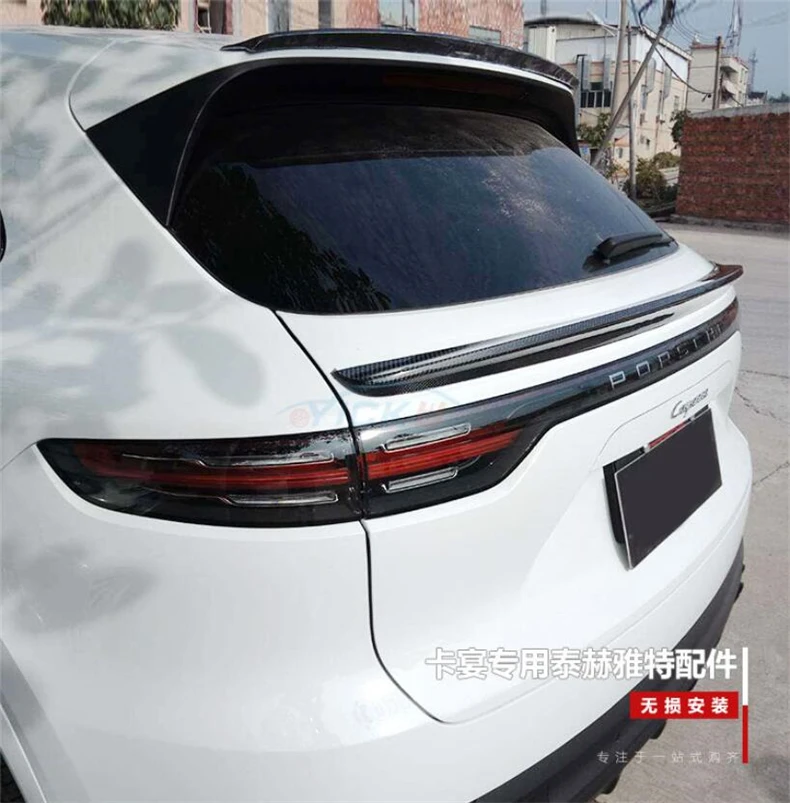 Спойлер из углеродного волокна для Porsche Cayenne крыло спойлера высокое качество модификация автомобиля аксессуары