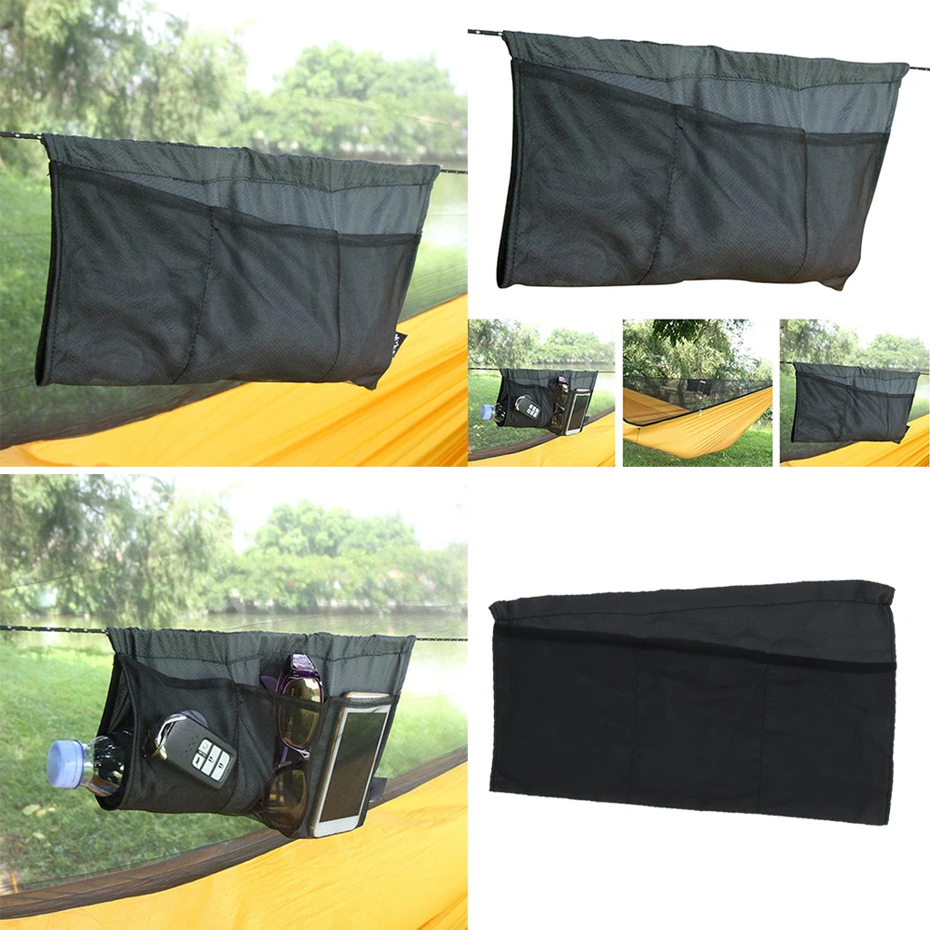 Hammock Organizer Hanging Bags with 7 Pockets Storage Kettle Mobile Phones Glasses Keys for Camping Hammocks