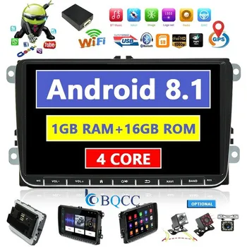 

Autoradio Double 2 Din 9 Inch Android 8.1 Car AUX FM Radio GPS Touch Screen HD for Volkswagen VW