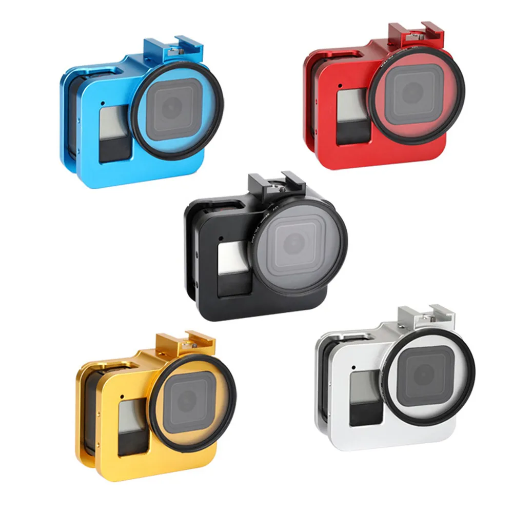 Корпус из алюминиевого сплава рамка чехол для GoPro 8 черная Экшн-камера зарядка металлическая рамка защитный чехол для GoPro 8