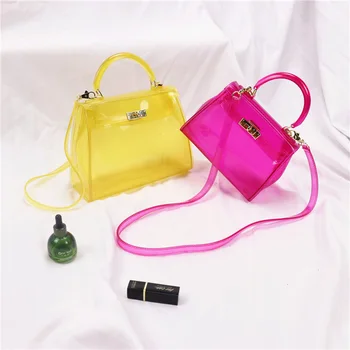 

2020 Women Silicone Summer Sweet Cherry Scarves Handbag Tote Bag Famous Ladies Rainbow Jelly Crossbody Shoulder Beach Bags Bolsa