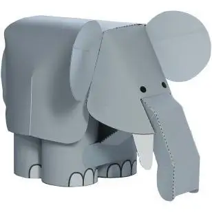 

Elephant 3D Paper Model DIY Cartoon Three-dimensional Animal Paper Mold Kindergarten Handmade Children's Educational Toy Model