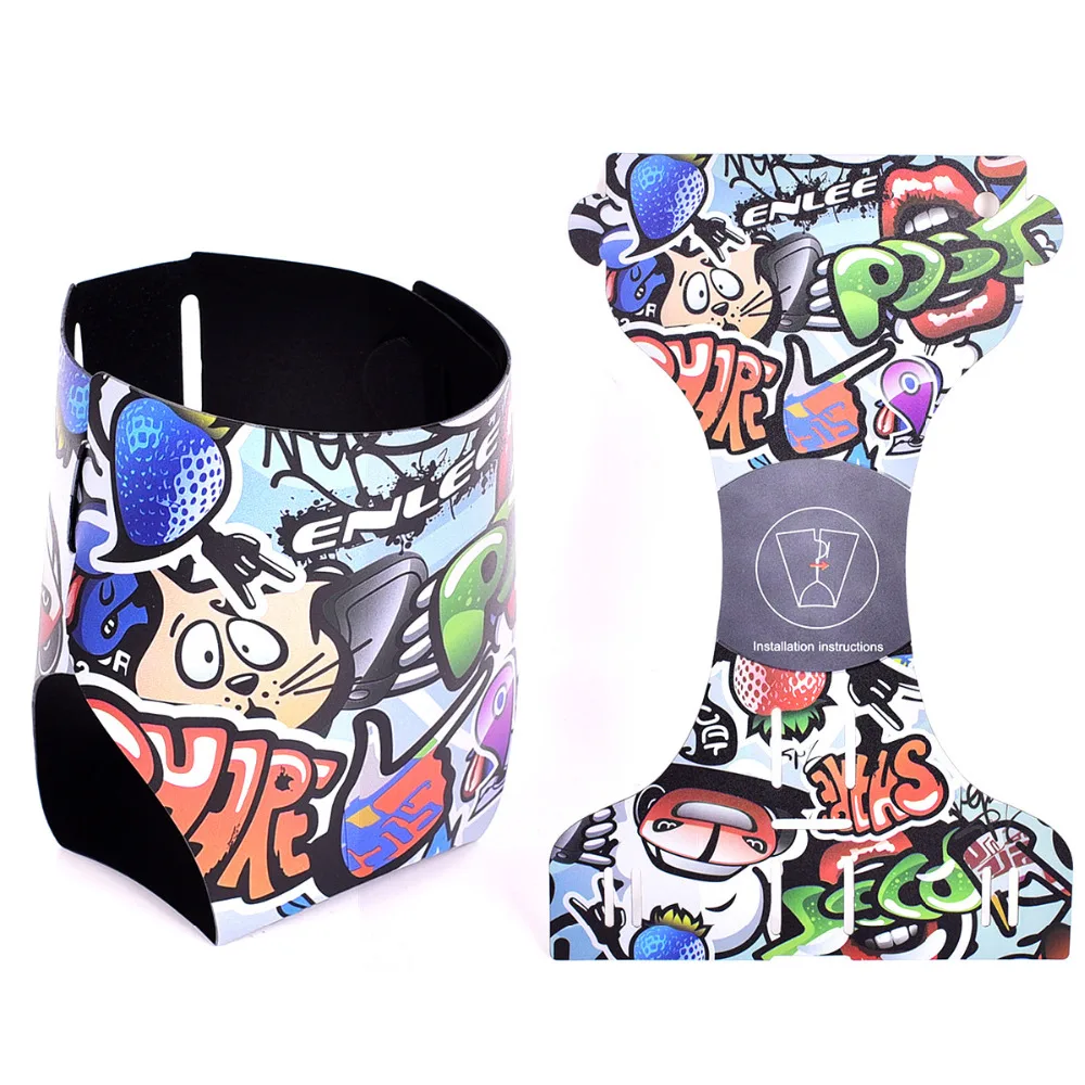 

MTB Mountain Bike Folding Bicycle Kettle Portable Cartoon Pattern Bottle Holder Bottle Cage Folding Cup Holder Colorful