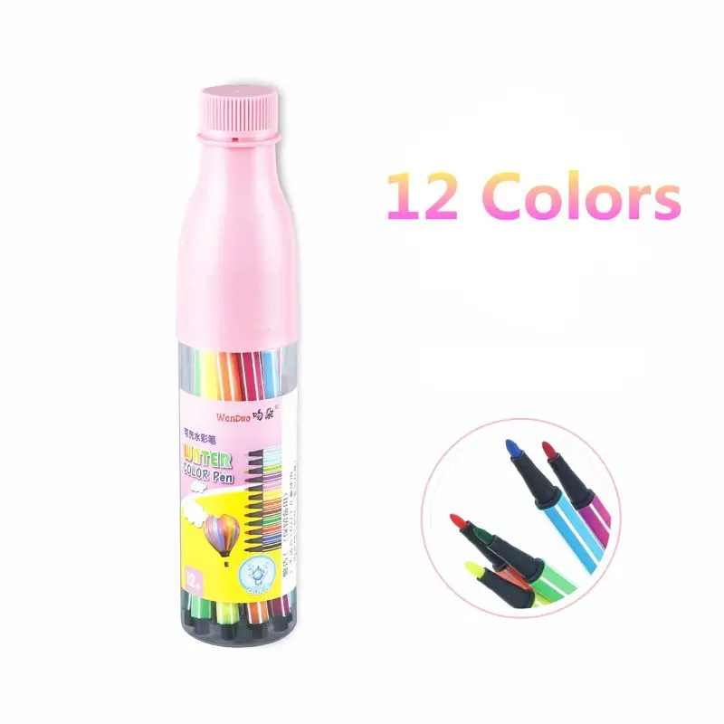 12 цветов/набор Fineliner Art Mark Pen Акварельная ручка для рисования