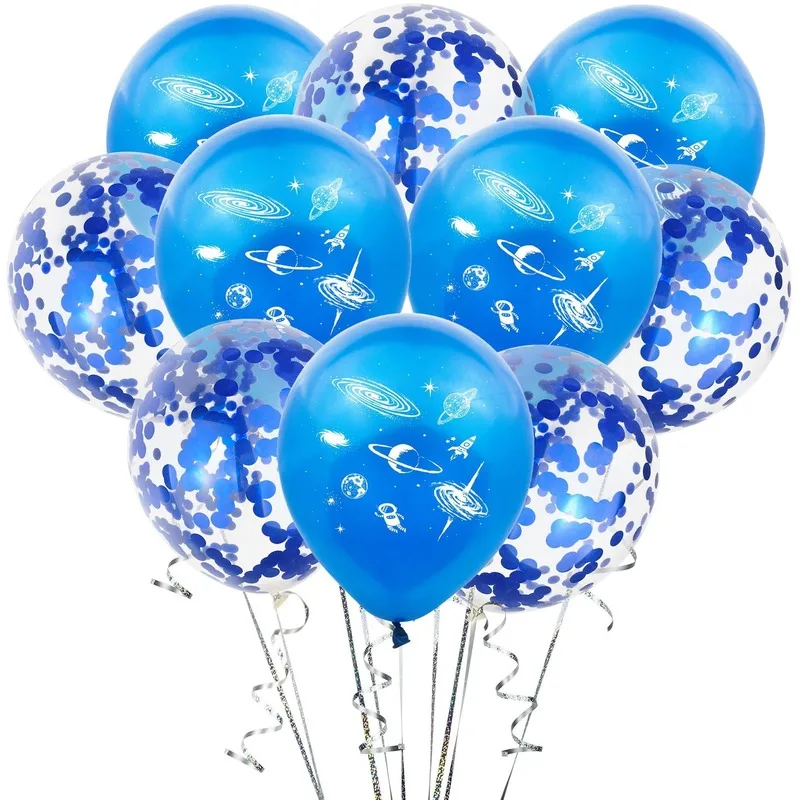 12-дюймовые галактические шары с конфетти ракета астронавт авиационный