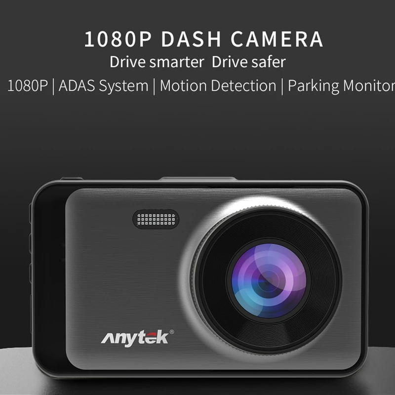 Anytek X31 1080P FHD Автомобильная dvr камера 3,0 дюймов lcd видео рекордер ADAS Dash Cam номерной знак распознавание номера ночного видения