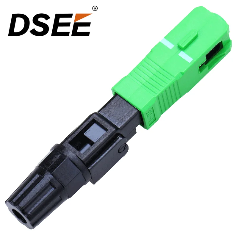

100pcs FTTH SC APC Single Mode Fiber Optic SC APC Quick Connector SC APC FTTH Fiber Optic Fast Connector