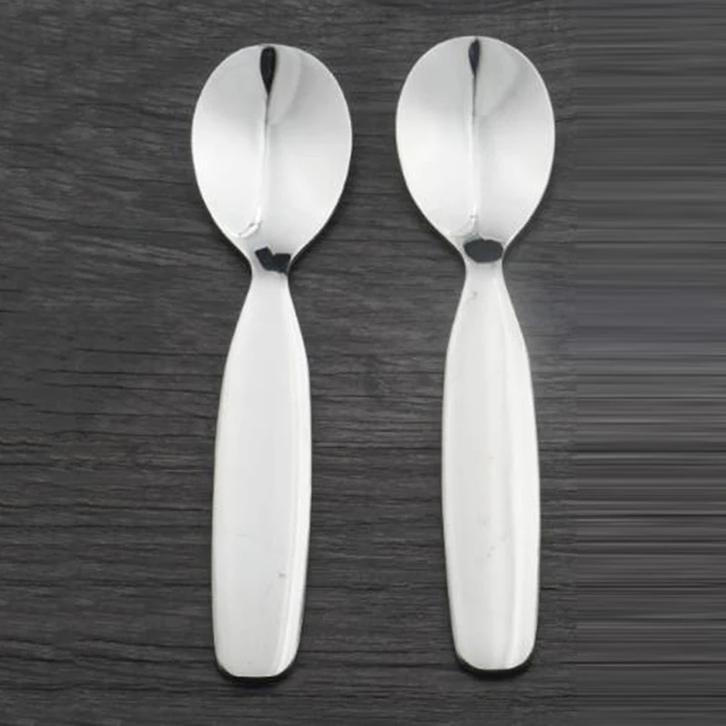 spoon set Нержавеющая сталь ложка и вилка набор для детей посуды суповая ЛОЖКА САЛАТ столовая вилка 2 шт./компл - Цвет: spoon set