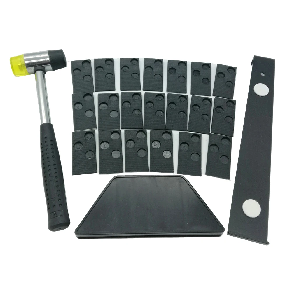 

hot 23pcs Laminate Wood Flooring Installation Kit with 20 Spacers Tapping Block Pull Bar Mallet Tapping Block, Pull Bar Mallet
