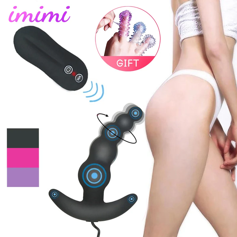 Remote Control Anal Vibrator Butt Plug Clitoris Stimulator Female Masturbator Anal Plug Long Jelly Stick Dildo Vibrator Sex Toys
