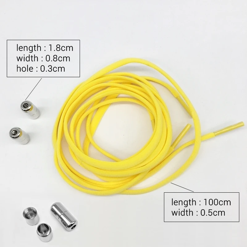 Shoe Laces Elastic No Tie Semicircle for Kids and Adult Sneakers Lazy Lock