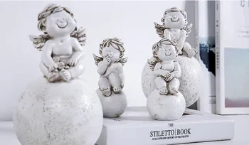 

[MGT] Northern Europe originality retro lovely angel Resin modern Home decor Art Decoration decoration craft ornaments statues