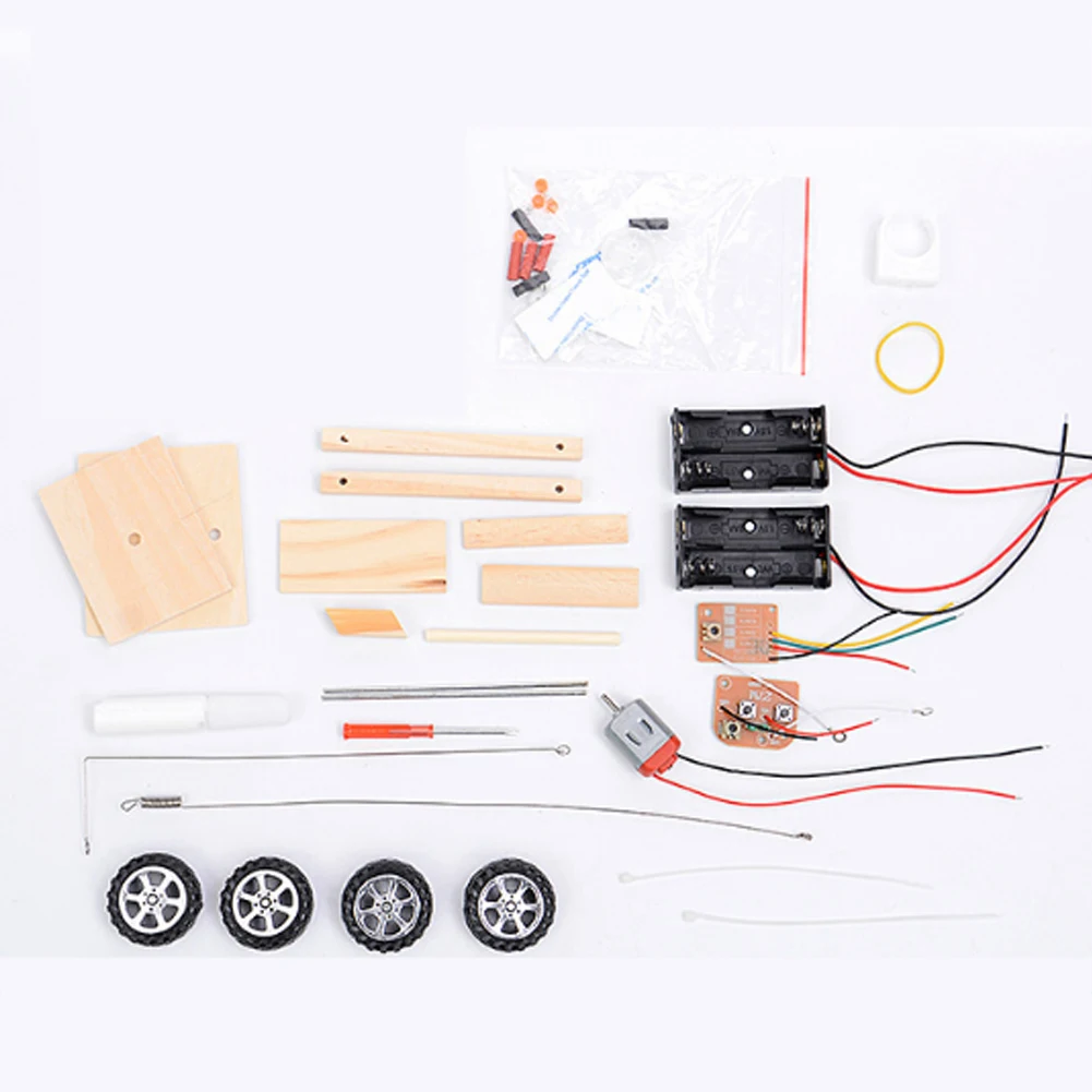 Пульт дистанционного управления деревянный безопасный двигатель в сборе принцип DIY физическая развивающая игрушка гоночный модель комплект радио познание шестерни действие