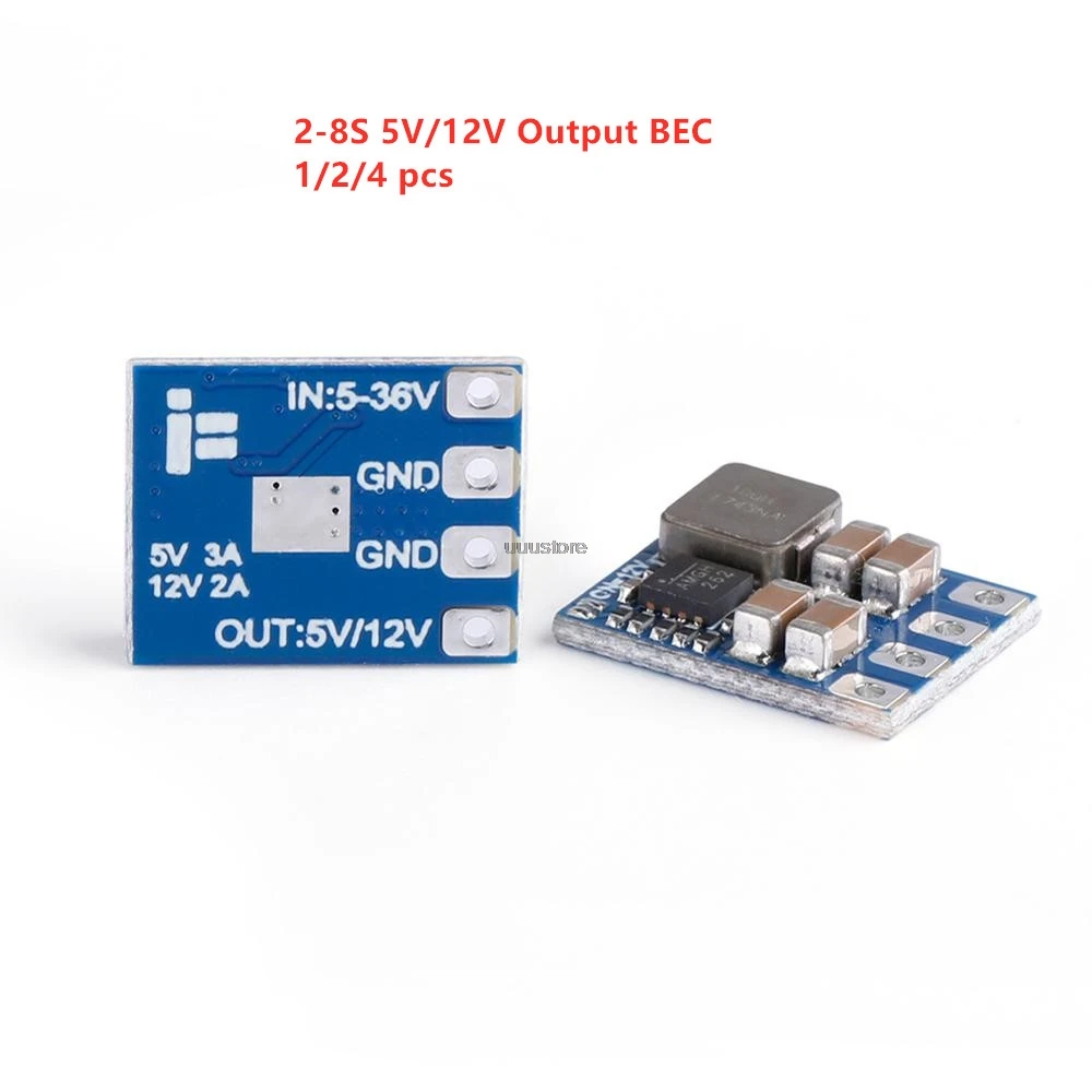 1/2/4pcs iFlight Mirco 2-8S BEC  5V/12V Output/Step-down Regulator Module for RC FPV Racing Drone PS Matek Systems Micro BEC