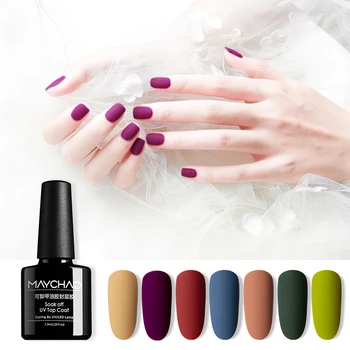 

MAYCHAO Matte UV Gel Nail Polish Top Coat Nail Art Soak Off Gel Lacquer Varnish Nail Paint Long Lasting Semi Permanent winter