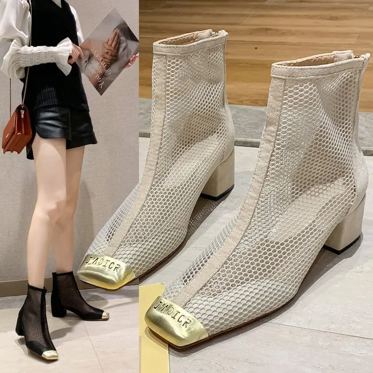 

Sexy Concise Women Autumn Ankle Boots Solid Concise Leisure Vintage Short Boots Square Toe Med Winter Shoes Plus Size