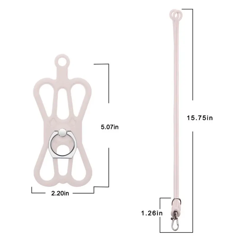 Силикон общего назначения сотовый телефон ремешок Rocontrip ремень Чехол держатель со съемным шейным ремнем универсальный для смартфонов