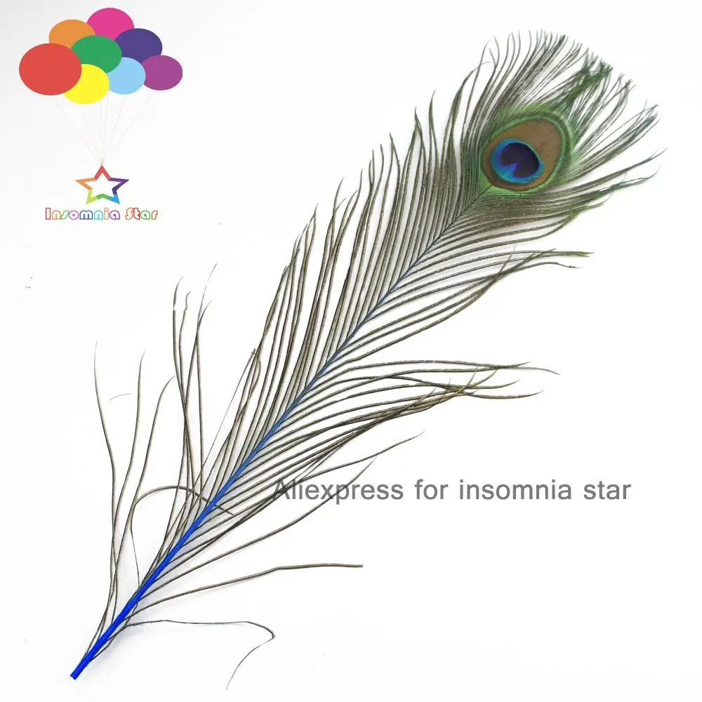 100 pcs 40-45 CM peacock feather sapphire plumage performing plume decoration