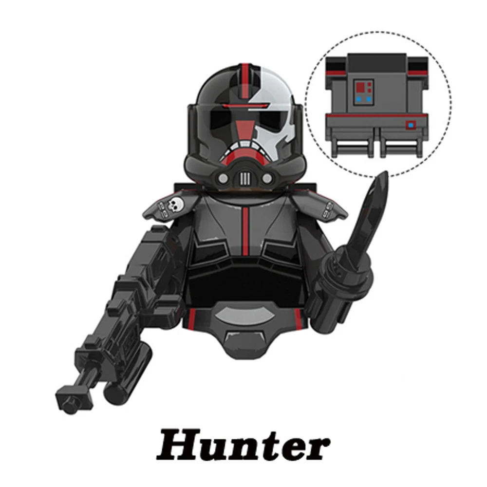 501st Clone Trooper Building Blocks Republic Commando Force 99 Hunter Crosshair Wrecker Echo Cody Rex Star Brick Figure Wars Toy