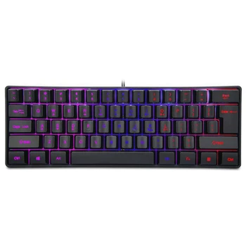 

61 Key Mechanical Keyboard USB Wired LED Backlit Axis Gaming Mechanical Keyboard for Desktop