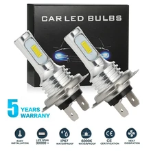  2PCS H7 LED Headlight Bulbs Conversion Kit High Low Beam 80W 4000LM 6000K White Car Headlight Bulbs LED 