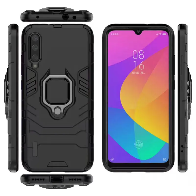 2 в 1 гибридный защитный чехол для телефона Xiaomi MI CC9 A3 lite чехлы с магнитным кольцом