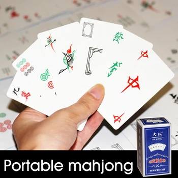 

144sheets/set Board Game Dormitory Bedroom Portable Mahjong Card Home Poker Paper Mini Entertainment Party Vacation Silent