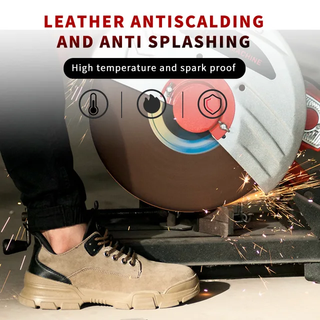 Men Work Shoes High Quality Safety Boots Safety Shoes