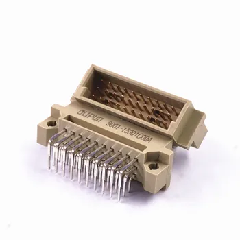 

5pcs DIN 41612 Connector 3 Rows 30 Pin Din Plug Header Male Pins Right Angle Through Hole 3x10 30 Pin Pitch 2.54mm
