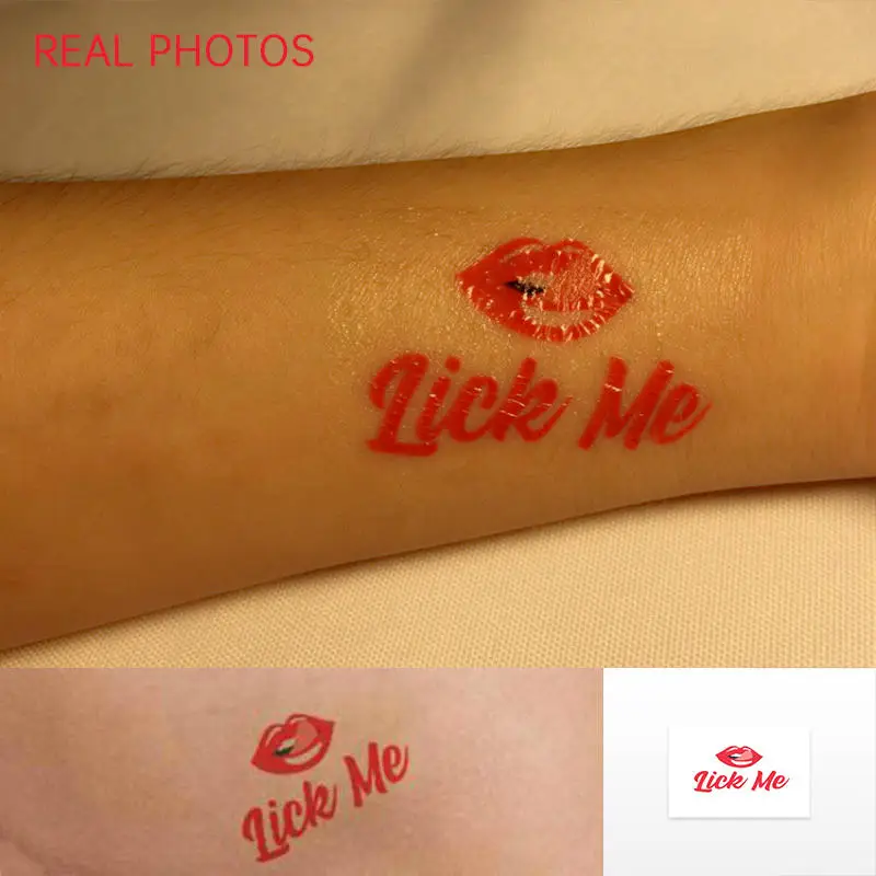 Временные татуировки Lick Me 3 или 5 раз БДСМ секс-игра горячий Фетиш для мастера и