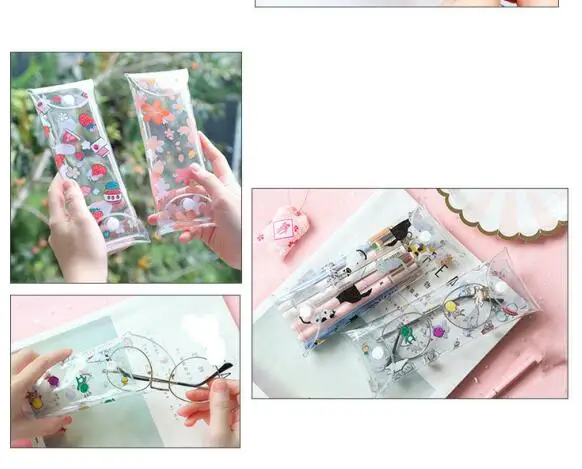 ETya мультяшная сумка для очков с фруктами из ПВХ Женский Чехол