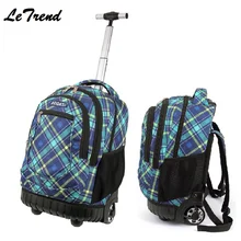 LeTrend рюкзак на колёсиках водонепроницаемая сумка на колесах багаж компьютерный слой многофункциональный карманный мешок для путешествий