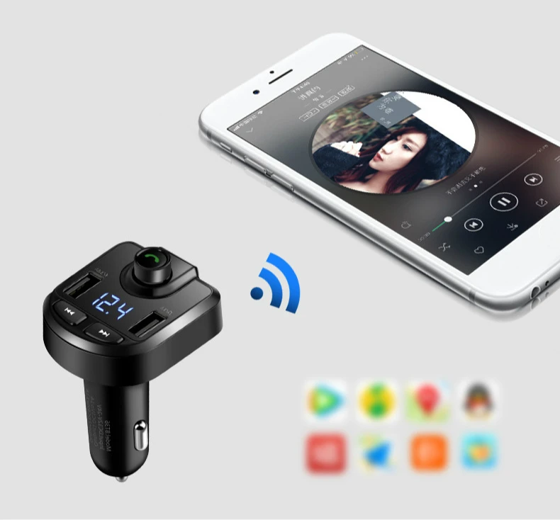 3.1A быстрое USB зарядное устройство Bluetooth автомобильный комплект fm-передатчик модулятор аудио Музыка Mp3 плеер Телефон беспроводной громкой связи Carkit