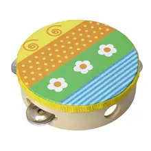 Yibuy 6 дюймов ручной ударный инструмент бубен для детей wintersweet узор