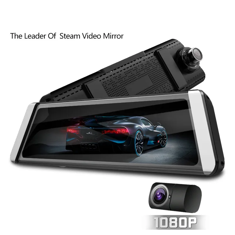 10 ''поток зеркало заднего вида ADAS gps навигатор ips сенсорный экран Full HD 1080P ночного видения двойные линзы автомобильные цифровые видеорегистраторы g-сенсор